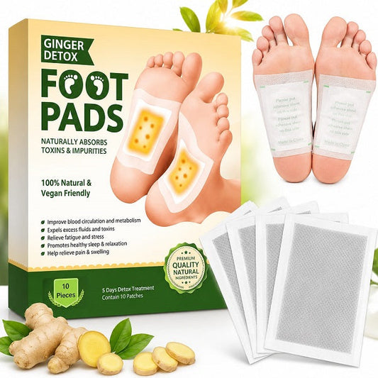 🌿 Ginger Detox Foot Patch Deep Cleansing & Wellness Support (Pack Of 20)