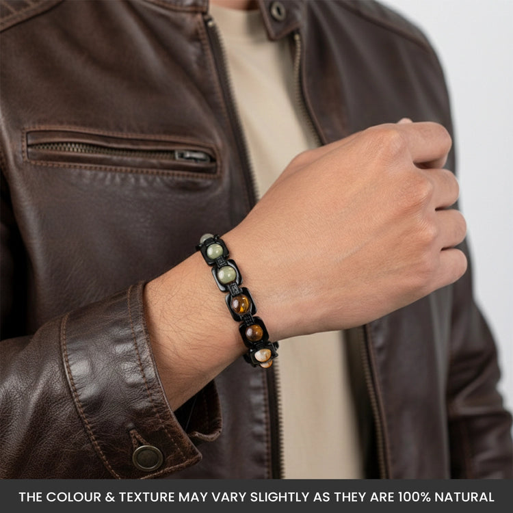 Rinmukteshwar Siddh Metal Dhan Yog™ Bracelet – Matte Black