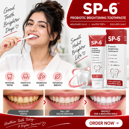 🦷 SP-6 Whitening Toothpaste | Teeth Whitening for Stains, Brighten Your Smile & Keep Your Breath Fresh| BUY 1 GET 1 FREE 🎁