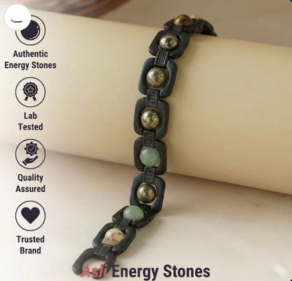 Rinmukteshwar Siddh Metal Dhan Yog™ Bracelet – Matte Black