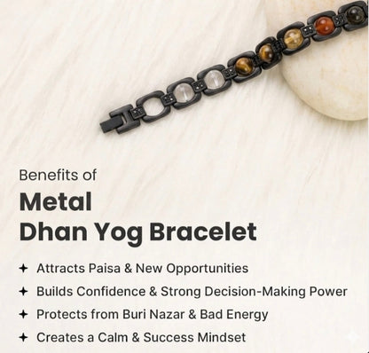 Rinmukteshwar Siddh Metal Dhan Yog™ Bracelet – Matte Black