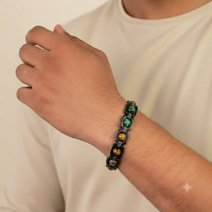 Rinmukteshwar Siddh Metal Dhan Yog™ Bracelet – Matte Black