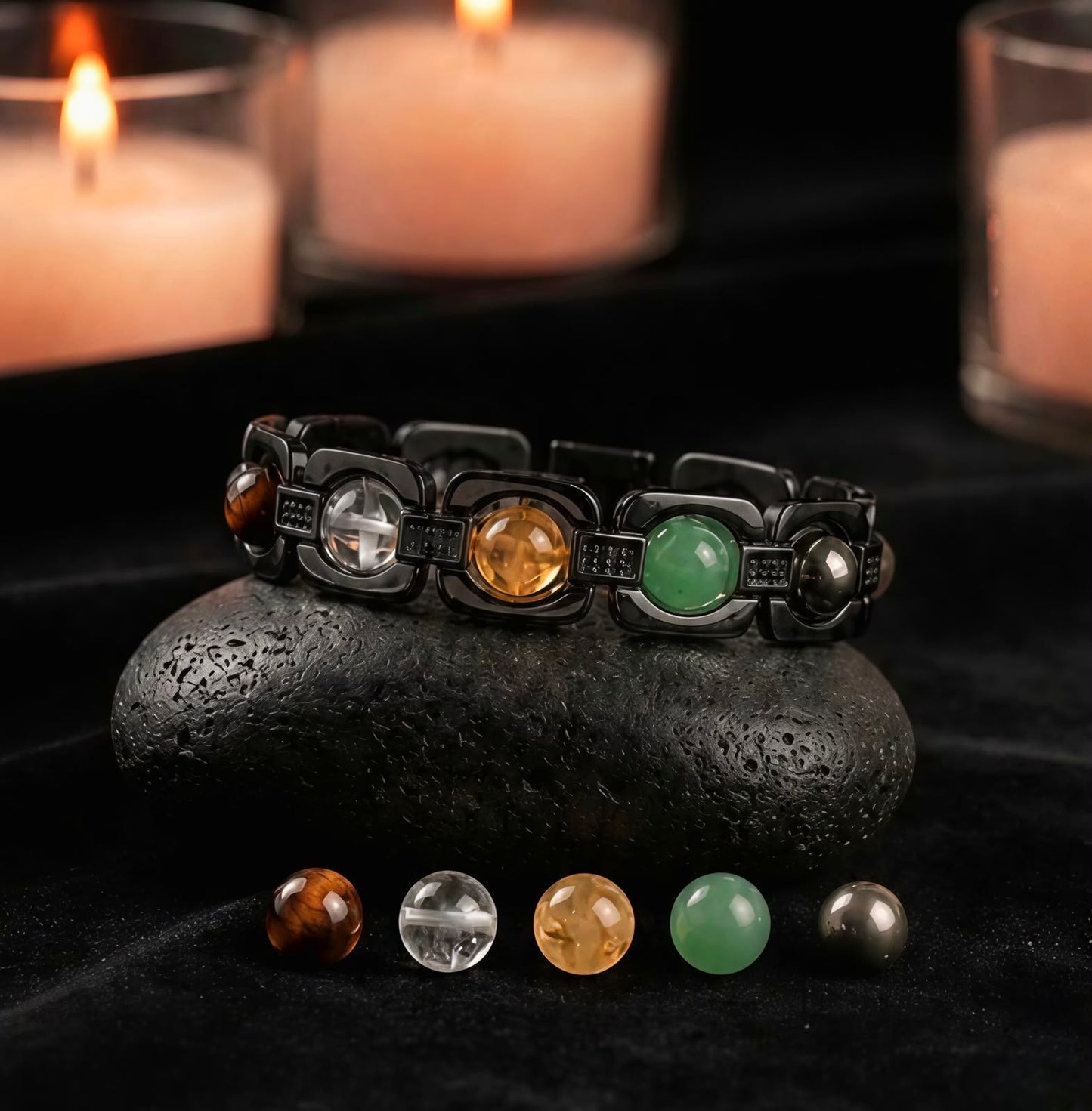 Rinmukteshwar Siddh Metal Dhan Yog™ Bracelet – Matte Black