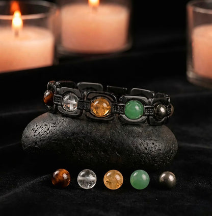 Rinmukteshwar Siddh Metal Dhan Yog™ Bracelet – Matte Black