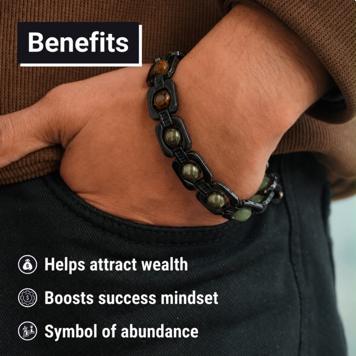 Rinmukteshwar Siddh Metal Dhan Yog™ Bracelet – Matte Black