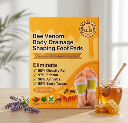 Bee Venom Body Drainage Shaping Foot Pads | Natural Lymphatic Detox & Slimming Patches (Pack of 2)