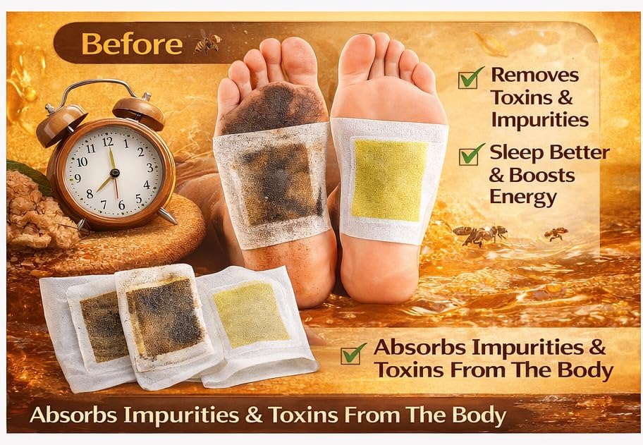 Bee Venom Body Drainage Shaping Foot Pads | Natural Lymphatic Detox & Slimming Patches (Pack of 2)