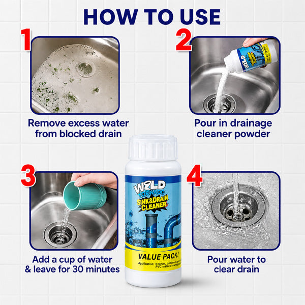 Premium Drain Cleaner Powder | Buy 1 Get 1 FREE