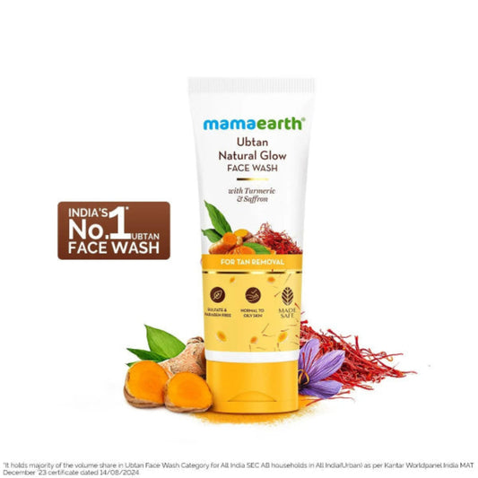mamaearth ubtan glow face wash