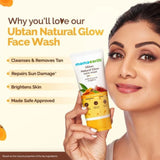 mamaearth ubtan glow face wash