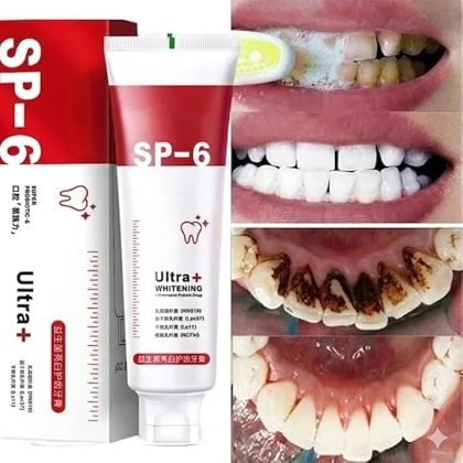 🦷 SP-6 Whitening Toothpaste | Teeth Whitening for Stains, Brighten Your Smile & Keep Your Breath Fresh| BUY 1 GET 1 FREE 🎁